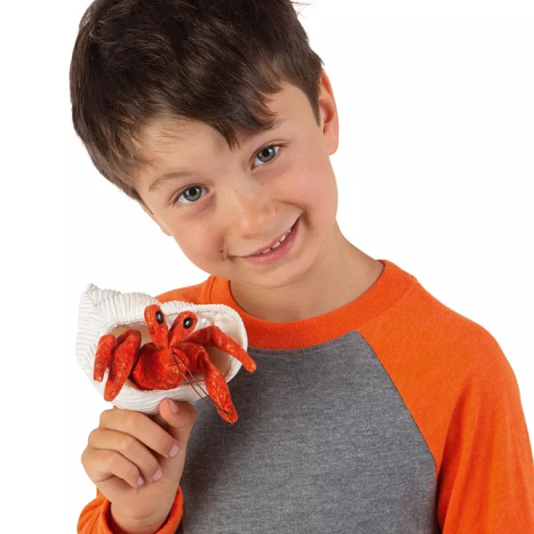 Folkmanis Puppet Mini Hermit Crab 2786 Finger Puppet Mini Hermit Crab