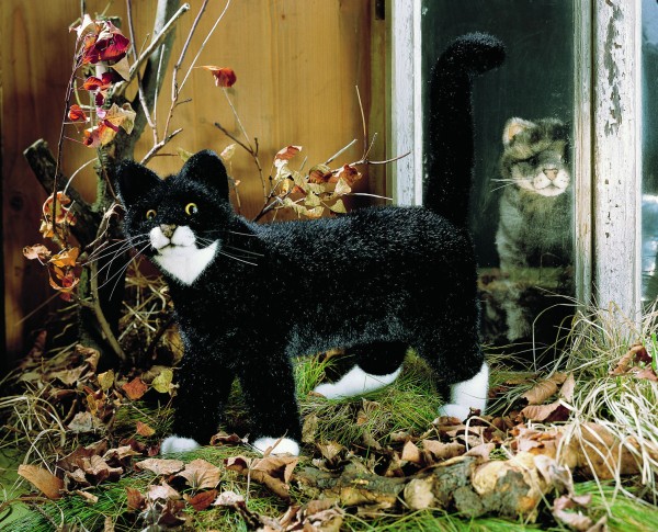 Kösener 3960 Katze Mautz stehend schwarz/weiß 40cm